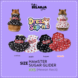 Dress Hamster/Sugar Glider Dress Sup-me Baju Lucu motif Ceria Baju Anabul Kecil!